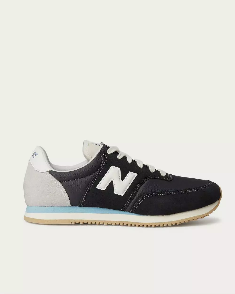 New Balance Comp 100 Leather And Suede-Trimmed Shell Black Low Top Sneakers 1 New Balance Comp 100 Leather And Suede-Trimmed Shell Black Low Top Sneakers