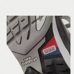 New Balance 992 Leather-Trimmed Suede And Mesh Gray Low Top Sneakers -New Balance Sales Shop 3581e7ca4064a6f0de28ac9b6eb80fbd