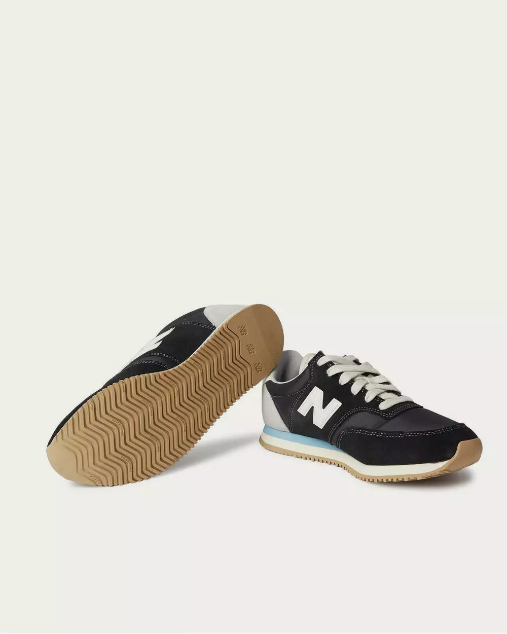 New Balance Comp 100 Leather And Suede-Trimmed Shell Black Low Top Sneakers 3 New Balance Comp 100 Leather And Suede-Trimmed Shell Black Low Top Sneakers - Image 3