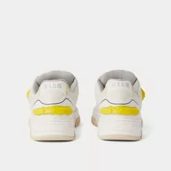 MSGM RCK White / Yellow Low Top Sneakers -New Balance Sales Shop MSGMRCK white yellow low top sneakers 3