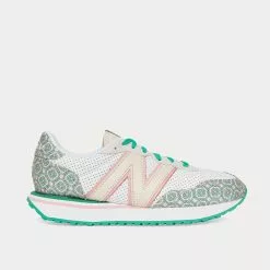 New Balance X Casablanca 237 White With Green Low Top Sneakers