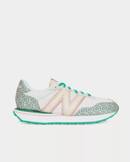 New Balance X Casablanca 237 White With Green Low Top Sneakers 2 New Balance X Casablanca 237 White With Green Low Top Sneakers -New Balance Sales Shop NEWBALANCEXCASABLANCA237 1