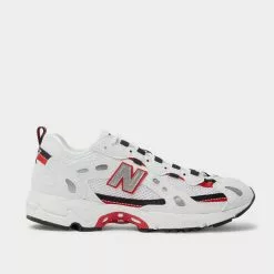 New Balance Sales Shop 37 New Balance 827 Webbing-Trimmed Faux Leather And Mesh White Low Top Sneakers