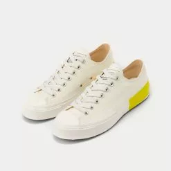New Balance Sales Shop -New Balance Sales Shop msgm Canvassneakerswithtapeappliqued vulcanizedorcupsole yellow low top sneakers 2