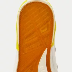 MSGM Tape Appliqued Vulcanized Canvas White / Yellow Low Top Sneakers -New Balance Sales Shop msgm Canvassneakerswithtapeappliqued vulcanizedorcupsole yellow low top sneakers 4