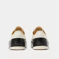 MSGM Tape Appliqued Vulcanized Canvas White / Dark Grey Low Top Sneakers -New Balance Sales Shop msgm womens Canvassneakerswithtapeappliqued vulcanizedorcupsole black low top sneakers 3