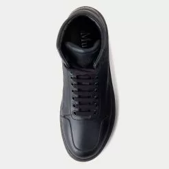 Mulberry Leather Black High Top Sneakers -New Balance Sales Shop mulberry leather black high top sneakers 3