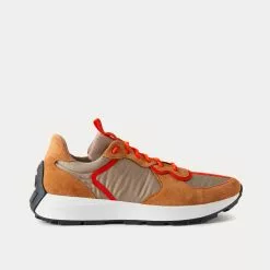 New Balance Sales Shop 66 Mulberry Runner Deep Amber Leather & Synthetic Mix Low Top Sneakers