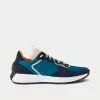 Mulberry Runner Mixed Material Sapphire / Portobello Blue / Double Yellow Low Top Sneakers