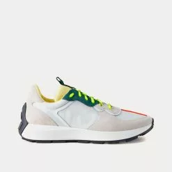 New Balance Sales Shop 68 Mulberry Runner White Leather & Synthetic Mix Low Top Sneakers