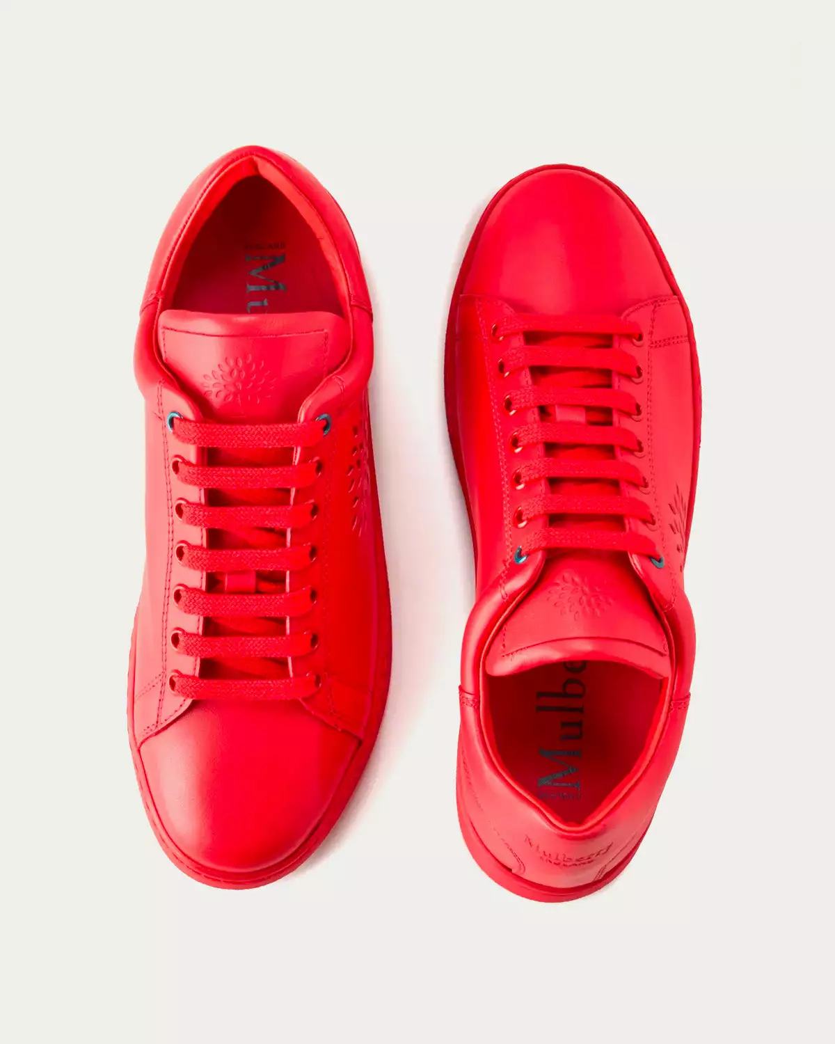 Mulberry Tree Tennis Leather Lancaster Red Low Top Sneakers 2 Mulberry Tree Tennis Leather Lancaster Red Low Top Sneakers - Image 2