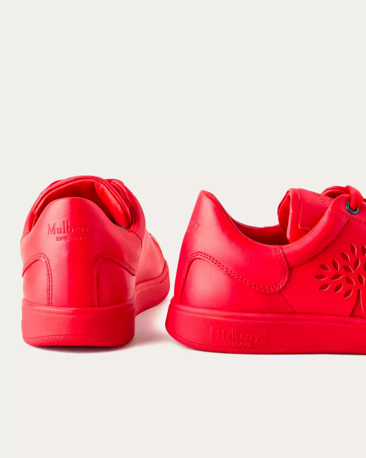 Mulberry Tree Tennis Leather Lancaster Red Low Top Sneakers 4 Mulberry Tree Tennis Leather Lancaster Red Low Top Sneakers - Image 4