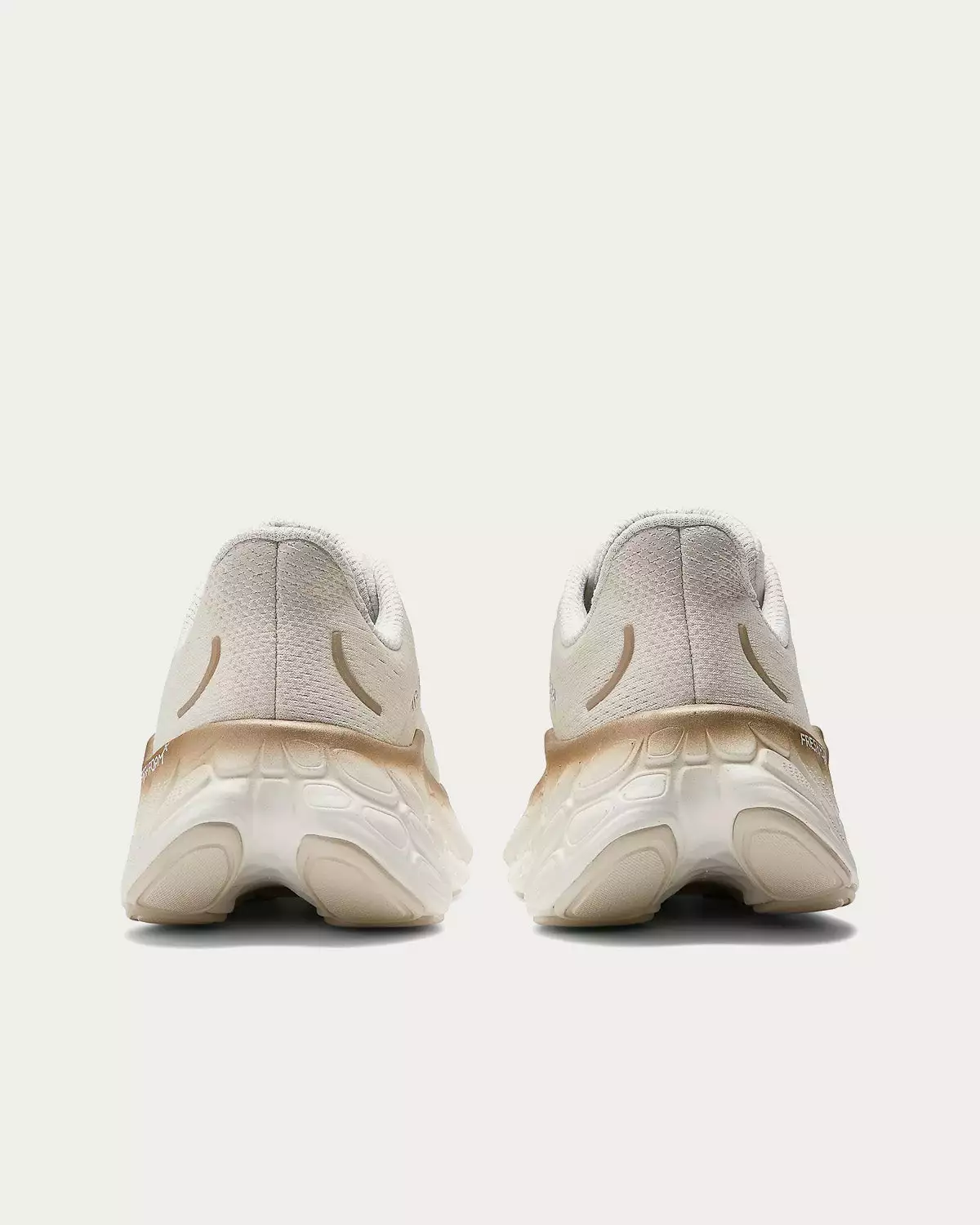 New Balance Fresh Foam X More V4 White With Gold Metallic And Moonbeam Running Shoes 4 New Balance Fresh Foam X More V4 White With Gold Metallic And Moonbeam Running Shoes - Image 4