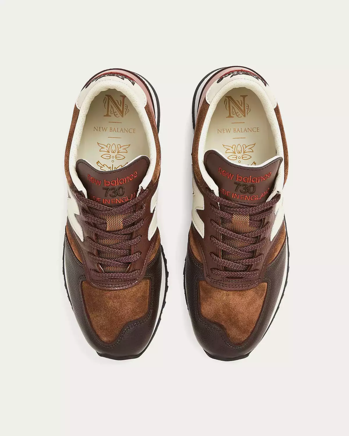 New Balance MADE In UK 730 French Roast With Feather Gray & Earth Low Top Sneakers 2 New Balance MADE In UK 730 French Roast With Feather Gray & Earth Low Top Sneakers - Image 2