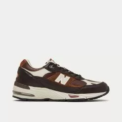 New Balance MADE In UK 991 Earth With French Roast & Feather Gray Low Top Sneakers