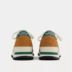 New Balance MADE In USA 990 Tan With Green Low Top Sneakers -New Balance Sales Shop new balance MADEinUSA990 tan with green low top sneakers 4