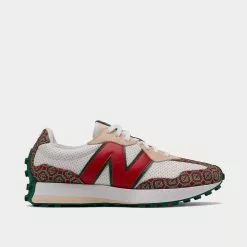 New Balance X Casablanca 327 Monogram Jacquard Low Top Sneakers